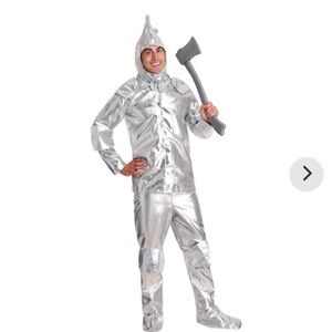 Men's Metallic Silver Tin Man Costume